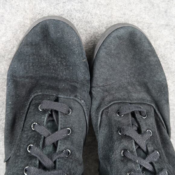 AJ Valenci Shoes Womens 11 Casual Sneaker Leather High Top Black Lace Up Trainer - Picture 10 of 15